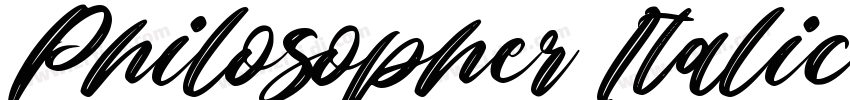 Philosopher Italic字体转换